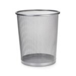 Lixeira de Aço p/ Escritório 0,26×0,23m – Cor PRATA 73002