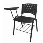 Cadeira Universitária c/ Porta Livros - Prancheta Plástica - Cor Preto 32013