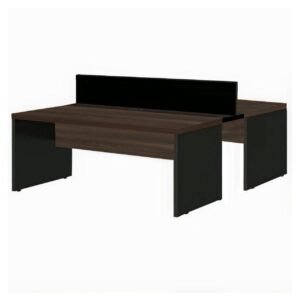 Estação de Trabalho Dupla 1,20x1,35m 02 Lugares S/ Gavetas c/ ponto de tomada MARSALA/PRETO - 63089