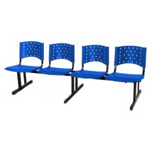 Longarina PLÁSTICA 04 Lugares - Cor Azul 33008