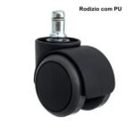 Rodízios para Cadeira com "PU" - Preto - 87705