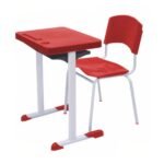 Kit Escolar Individual VERMELHO – (Mesa e Cadeira) – ADULTO – - COR VERMELHO - 40082