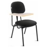 Carteira Universitária Secretária Estofada - Corino Preto 32002