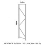 MONTANTE PP FACIL 3008X800X70MM - CSM - 11084