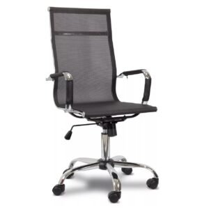 Cadeira PRESIDENTE TELA Charles Eames Esteirinha - COR PRETO - PMD - 32878