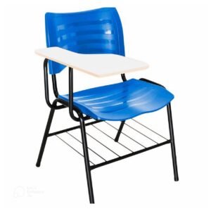 Cadeira Universitária Plástica Prancheta MDF - COR AZUL - PMD - 34013