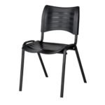 Cadeira Fixa 04 Pés Plástica (Polipropileno) - Cor Preto - PMD - 31230