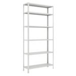 Estante de Aço com 06 Bandejas 30cm (22/18) – 1,98×0,92×0,30m – W3 – Cinza - 16007