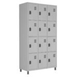 Roupeiro de Aço c/ 12 Portas PEQUENAS - 1,84x0,96x0,35m - CZ/CZ - W3 - 10911