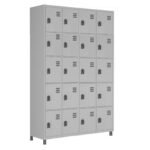 Armário Roupeiro de Aço 20 Portas PEQUENAS – 1,84×1,29×0,35m – CZ/CZ – W3 – 17013