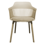 Cadeira Interlocutor MARCELA Polipropileno - COR FENDI- Pollo Móveis - 37012