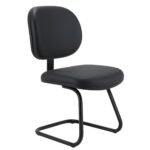 Cadeira Executiva LISA Base em "S" - Corino Preto - 31013