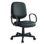 Cadeira Diretor LISA Giratória com Braços - Corino Preto - 30201