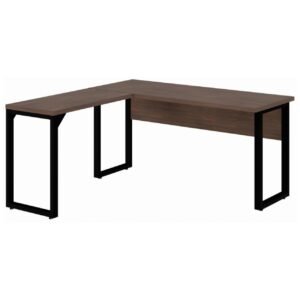 Mesa em L (1,50x0,60m + Mesa Auxiliar) - S/ Gavetas MARSALA/PRETO - 25476