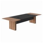 Mesa de Reunião Diretoria - 3,20X1,20m NOGAL SEVILHA/PRETO - 22014