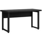 Mesa Escritório PÉ QUADRO - 1,70x0,70m - S/ Gavetas - PRETO / PRETO - 26003