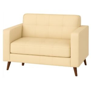 Poltrona para Escritório ROMA 02 Lugar - Corino - Cor AREIA - 60062