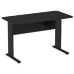 Mesa Escritório 1,50x0,60m 15MM - S/GAVETAS - PRETO / PRETO - JOB - 23333