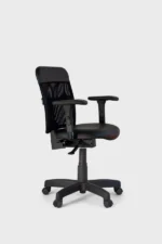 Cadeira Executiva Sun Tela Braço Digitador e Base Backsystem Giratória Preta