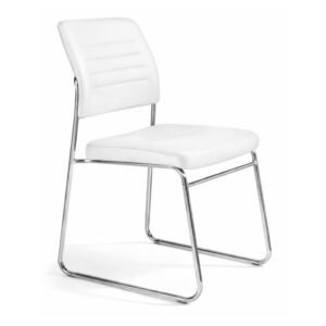 Cadeira Interlocutor Estofada RIVER – Cor BRANCA