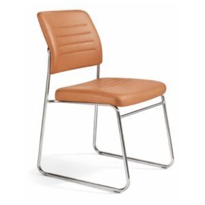 Cadeira Interlocutor Estofada RIVER – Cor CARAMELO