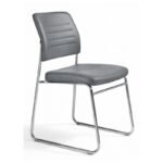 Cadeira Interlocutor Estofada RIVER – Cor CINZA